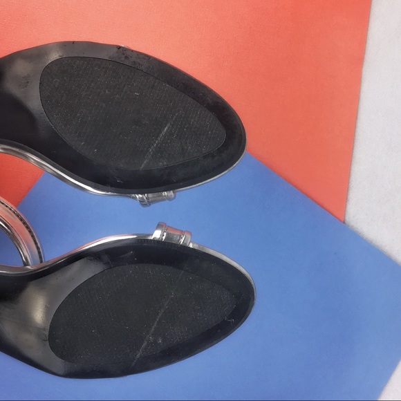 Silver Block Heel Sandals - Zara - Picture 6 of 7